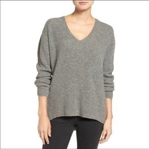Madewell Woodside Pullover Sweater F8875 Gray Merino Wool XS